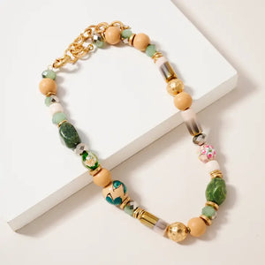 
            
                Load image into Gallery viewer, Wood Murano Beaded Necklace
            
        