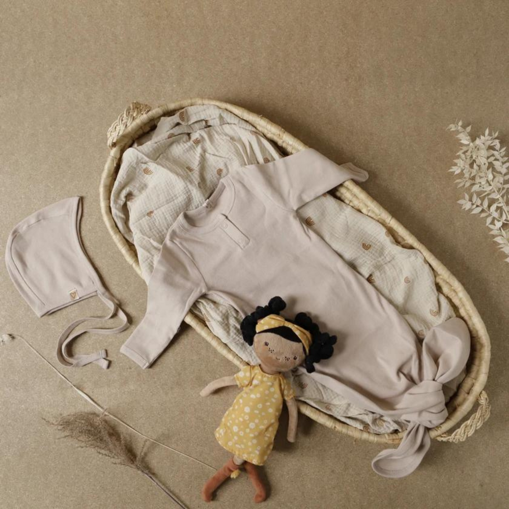 
            
                Load image into Gallery viewer, Baby Sleeping Gown and Bonnet set
            
        